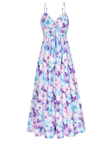 Image of GRACE KARIN Womens Summer Floral Maxi Dresses 2026 Long Flowy Boho Dress Beach Vacation Sundresses Casual Clothes with Pocket