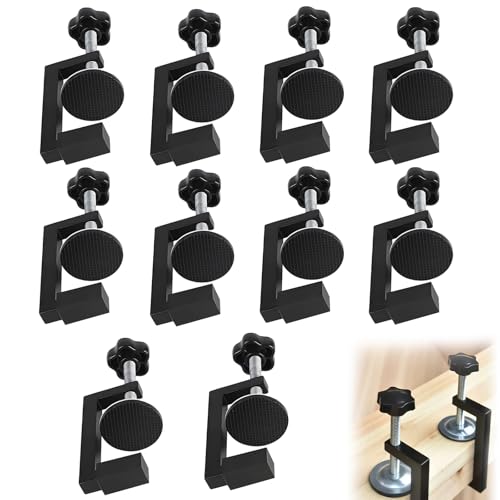 10 Stück G Klemme Kit Klemmbereich 10-57 mm G-Zwingen Schraubklemme Verstellbaren Schraubzwingen Klein Universal Tischklammern mit Rutschfest Pad für Holzarbeiten, Klemmen, Spanner