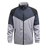 Banbry Jacke Herren Geschenke Für Männer Jacke Stehkragen Militär Herrenjacke Mit Reißverschluss Slim Fit Lose Motorrad Jacken Mit Kapuze