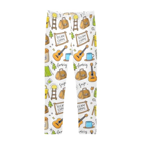Girls' Leggings Children's Yoga Pants Skinny Printed Dance Anime Cartoon Tools Comfortable 4T