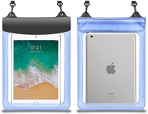 Waterproof Tablet Case Dry Bag Pouch for iPad 10.9, iPad 10.2, iPad 9.7, iPad Air 2, Samsung Galaxy Tab A8 10.5, S6 Lite 10.4, S4 10.5, Dragon Touch, TCL Android Tablets up to 11.5 Inch (Blue)