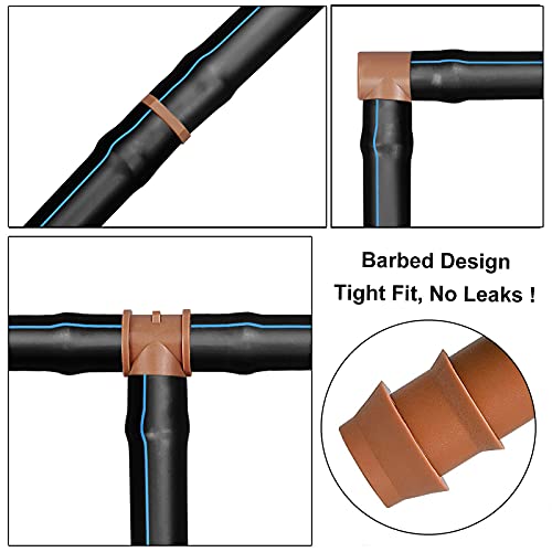 Imopo 21-Pack Drip Irrigation Universal Barbed Tee Fitting thumb #2