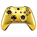 eXtremeRate Chrome Gold Front Housing Shell Faceplate for Microsoft Xbox One S & Xbox One X Controller