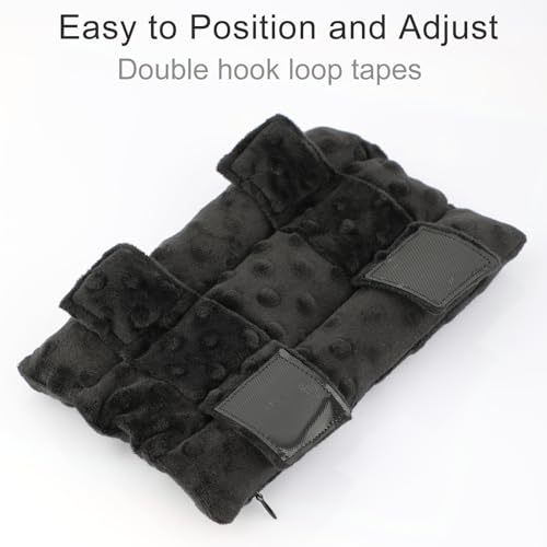 Upgrade Neck Pad Strap Cushion Pillow for Arm Sling Comfort Shoulder Support Pad Rotator Cuff Replacemet Surgery Elbow Brace Carry Padded Cover Broken Wrist Hand Injury Cast, Minky Dot Black