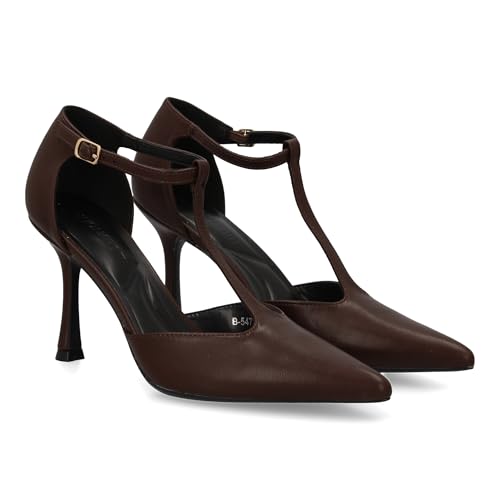 shoes&blues.es 94926 Stiletto de Tacon Fino, Diseno Elegante. Zapato de Salon con y Punta Afilada,Cierre de Hebilla.Ideal Otono Invierno. Marron Talla 37 shoes&blues.es 94926 Stiletto de Tacon Fino, Diseno Elegante. Zapato de Salon con y Punta Afilada,Cierre de Hebilla.Ideal Otono Invierno. Marron Talla 37