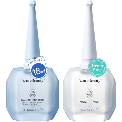AZUREBEAUTY 18ml Nail Dehydrator and Primer, Acid-Free Nail Prep Kit
