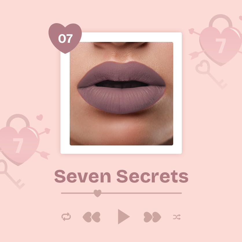 Image of MARS Love Track Velvet Lip Tint (2.8ml) (SEVEN SECRETS) | Velvet Matte Finish | Non-Sticky & Lightweight | Highly Pigmented | Comfortable Wear