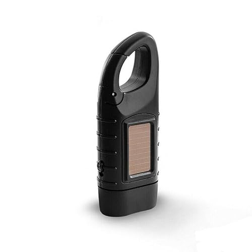 New Hand Crank Solar Powered Rechargeable LED Camping Emergency Flashlight Survival Flashlight for Outdoor Camping Climbing Hiking