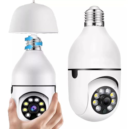 Kit 2 Câmera Segurança Ip Wifi Lâmpada Prova D'água Giratória Visão Noturna Infravermelho 1080P HD