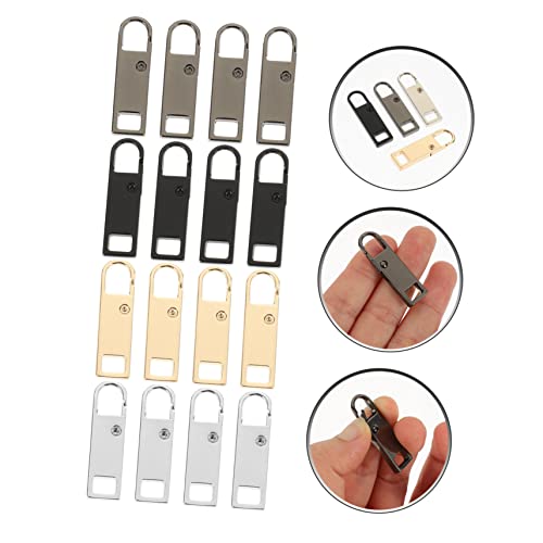 TEHAUX 16Pcs Zíper Pull Tab Etiquetas De Metal Acessórios De Mochila Acessórios Jaqueta Zíper Puxar