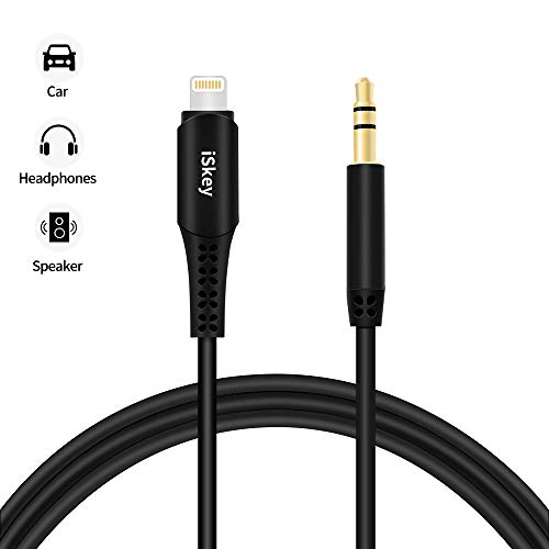 Aux Cord for iPhone, 3.5mm Aux Cable for Car Compatible with iPhone 8/7/11/XS/XR/X/iPad/iPod