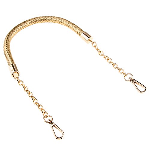 Preisvergleich Produktbild Damen Trageriemen Schulterriemen Schultergurt Tragegurt Kette Leder Riemen Band Gurte - Gold