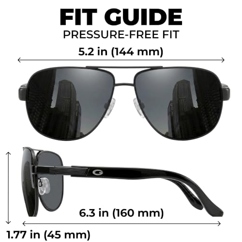 Image of grinderPUNCH Polarized Aviator Sunglasses Men Women Retro Vintage Square Pilot Sun Glasses UV400 Protection