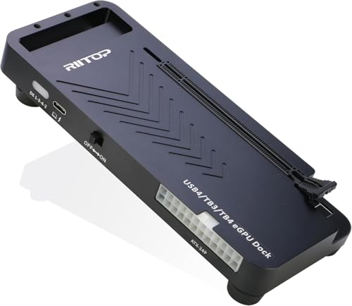 RIITOP Boîtier eGPU 40 Gpbs USB 4.0 compatible avec la station d'accueil GPU externe Thunderbolt 4 pour carte graphique PCIe 4.0 X16