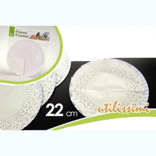 4 pots + 4 napperons 22,5 cm pour gâteaux Cover