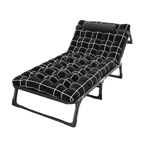 PEKJI Oxford Cloth Foldable Camping Bed Height Adjustable Camp Bed Portable Travel Camp Cots Breathable Folding Bed for Adults