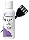 ADORE Creative Image Shining SEMI-PERMANENT Hair Color (STYLIST KIT) No Ammonia, No Peroxide, No Alcohol Haircolor Semi Permanent Dye (90 Lavender)