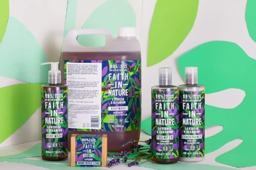 Faith In Nature Natural Lavender & Geranium Conditioner, Balancing for Normal Hair & Scalp, Vegan & Cruelty Free, No SLS, Silicones or Parabens, 5L Refill Pack - Image 6