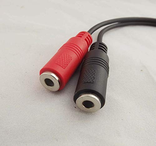 Cable adaptador audio Jack 3.5mm hembra a 2x3.5mm hembra miniatura 4