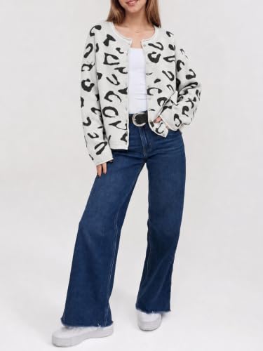 Image of Saodimallsu Womens Striped Cardigan Long Sleeve Button Down Knit Tops | Cute Lightweight Sweaters, Casual, Oversized Loose Fit, Open Front, Cozy Soft, Fall 2026 Fashion Winter