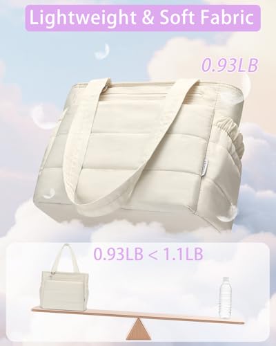 Lunch Box Tote Bag - Versatile Soft Insulated Lunchbox for Women - Lightweight Stylish Simple Lunch Pail Reusable Large Cooler Bag for Adults Work Office Camping Picnic Travel Outdoor Trips White 10L — view 4