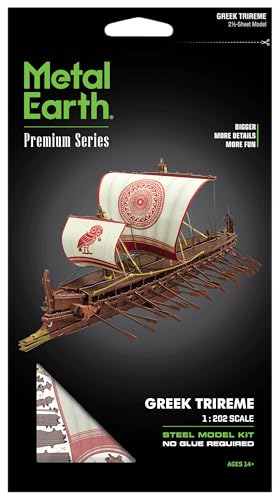 Metal Earth Premium Series Greek Trireme Ship 3D Metal Model Kit Fascinations - Image 6