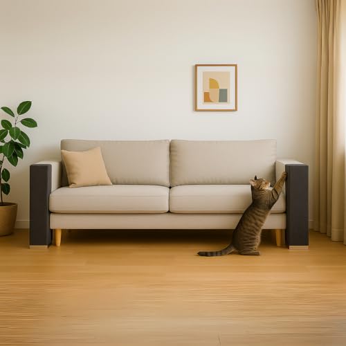 BOXFAN Kit 4 Arranhadores para Gatos Protetor de Sofá e Cama Box Proteção Cantos de Sofá em Mdf com
