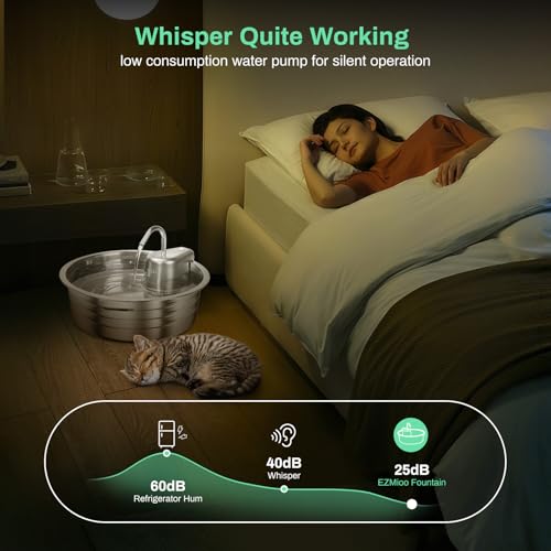 Fontaine à eau pour chat en acier inoxydable durable et hygiénique - 4