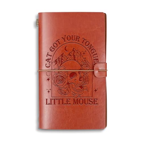 WHLBHG Zade Meadows Gift Cat Got Your Tongues Little Mouse A6 Size Refillable Writing Journal Dark Romance Gift Gothic Gift (Cat got your tonguesA6)
