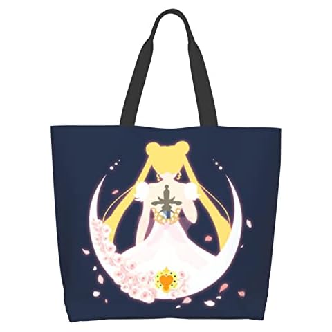 Sailor Moon Tote Bag Women Shoulder Handbag Beach Bag Big Capacity Shopping Bag Cover