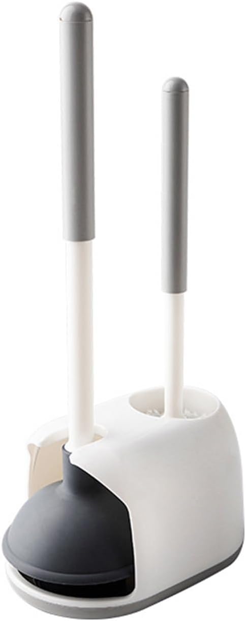 Silicone Toilet Plunger with Holder Comfortable Grip Handle Design Bowl Unclogging Tool for Home Bathroom Use Plunger