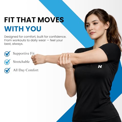 Image of NINQ Women's Long Sleeve Compression T-Shirt for Gym, Running, Yoga & Sports Wear