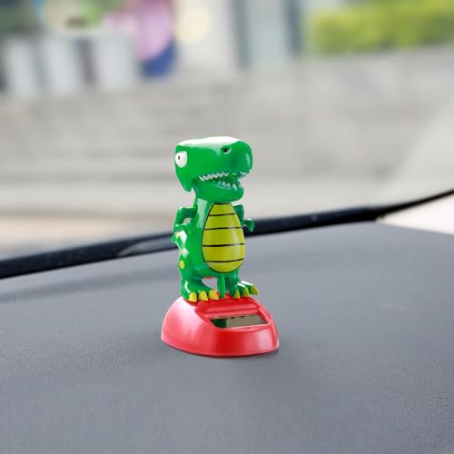 Ygmoner CBHD394 Dinosaurs Waving Arms Car Dashboard Dancer Cartoon Style Solar Powered Shaking Ornaments Bobble Head Decorations thumb #1