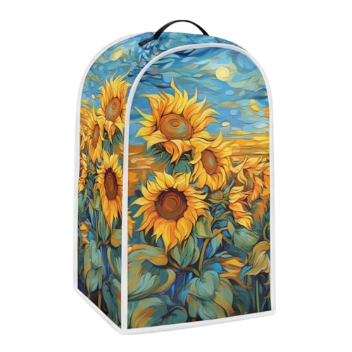 YUVAMAGIMO Sunflower Blender Dust Cover Fingerprint Resistant Polyester Stand up Coffee Maker Cover Machine Washable Kitchen Appliance Stain Resistant Cover for Juicer Holiday Home Decoration