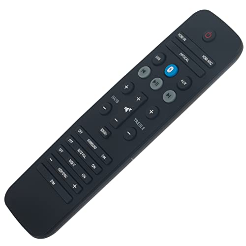 VINABTY YKF297-009 Replacement Remote Compatible with Philips Fidelio HTL9100 Soundbar Sound Bar, Black - Image 2