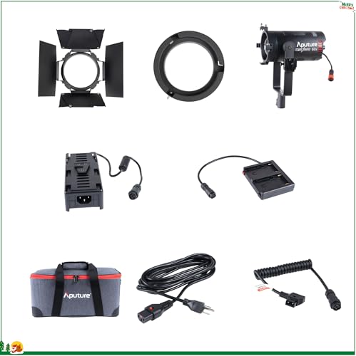 Image of Aputure 60x Aputure Light Storm LS 60x Bi-Color LED Light 30000lux @1m, CRI 95+ TLCI 95+Built-in 9 Lighting FX, Support NP-F970 Battery, Includes Barn Doors Support Sidus APP Control