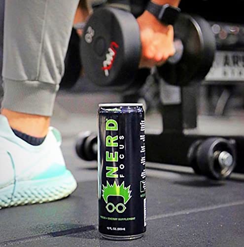 Nerd Focus Original Energy Drink Nootropics And Essential Vitamins For Mental Clarity, Concentration And Focus 12 Fl Oz (Pack Of 12) #TOP6