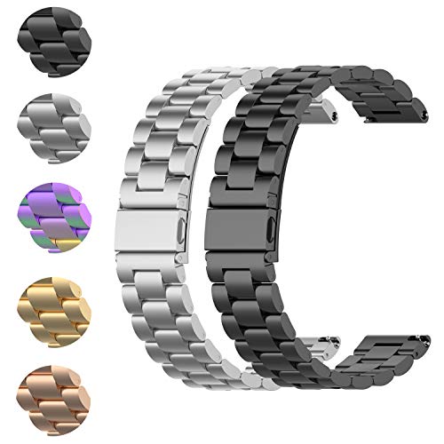 Image of FitTurn 22MM Bands Compatible with Cubitt Aura /Aura Pro /CT2 Pro /CT4 /Viva Pro /Viva Smartwatch, Replacement Metal Bracelet Premium Solid Stainless Steel Watch Band Strap Wristbands for Cubitt Aura /Aura Pro /CT2 Pro /CT4 /Viva Pro /Viva