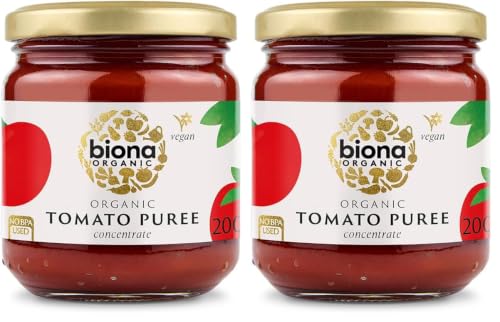 Image of Biona Organic Tomato Puree 200g - Tomato Concentrate made from 100% Organically Certified Tomatoes - No Added Sugar, Salt or Preservative - Non GMO, Vegan (Pack of 2)