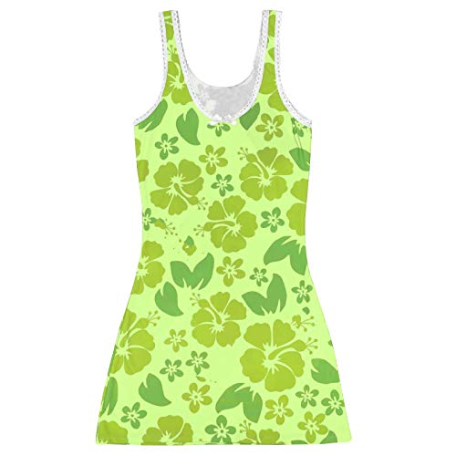 Women Boho Mini Dress Y2K Summer Sleeveless Tie Dye Print Spaghetti Strap Cami Bodycon Dress 90S E-Girl Streetwear (E-Green, XS)