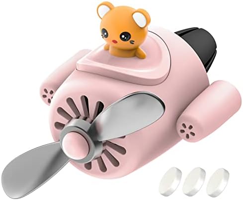 Car Air Fresheners Cartoon Cute Style Pilot Automotive Air Outlet Fan Creative Car Solid Perfume Decoration (Pink Mouse)