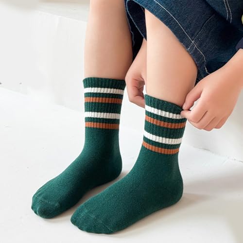 Toddler Socks, 5 Pairs Children Socks Spring Autumn Cotton Fashion Sock Boys Sport with Letter Print Students Sock4