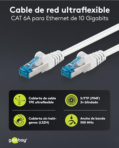 Cable de red CAT 6A Goobay de 20 m apto para PoE+ 2