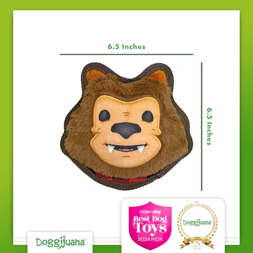 Image of Doggijuana Tuffer Chewer Fall Dog Toys | Werewolf, Pumpkin Spice & Lantern | Squeaky plush dog toy with calming Juananip catnip inside; eases anxiety, stress & boredom; durable interactive chew toy