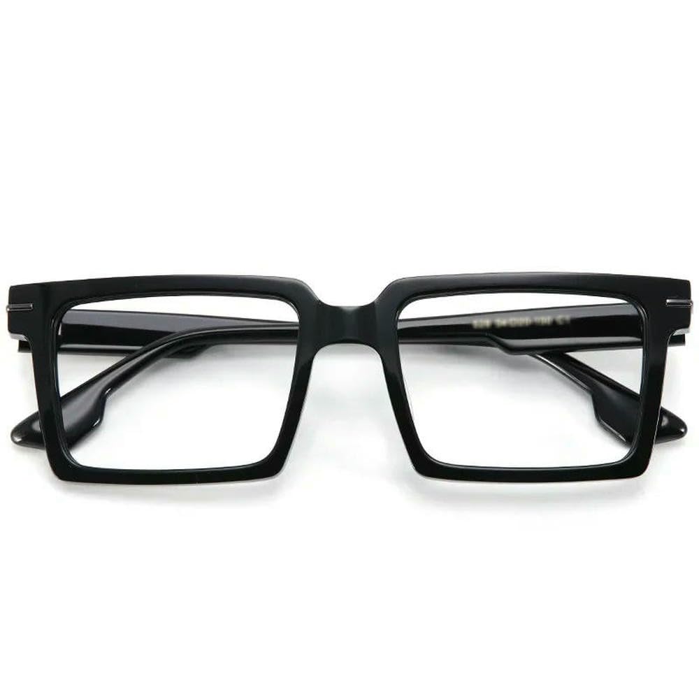 Gafas de acetato para hombre con montura rectangular grande estilo retro 8