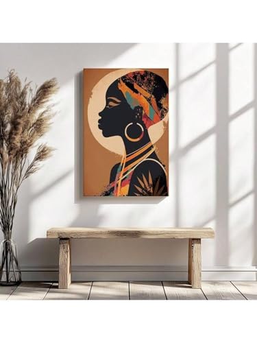 Foulards colorés femme africaine toile abstraite pour grand mur vide