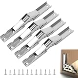 Cerniera Pieghevole a 90 Gradi, Mensole e Tavoli, Capacità di Carico fino a 50kg, Compatible con Mobili Moderni, Arredi, Armadi, Montaggio Facile senza Attrezzi Speciali (4 pezzi)