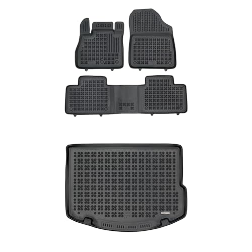 MOTOS Kit de tapis de voiture et de tapis de coffre en caoutchouc pour Renault Scenic IV 2016-2020 Améliorez votre confort de voyage avec le tapis...