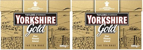 Yorkshire Gold - Mezcla Premium, Té Británico Tradicional - Origen Responsable - 160 Bolsitas (Paquete de 2)