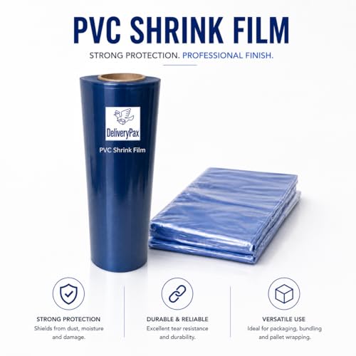 Image of Delivery Pax 10 Inch x 10m PVC Heat Shrink Wrap for Packing | Heat Shrink Wrap for Packing | Shrink Wrap for Packing | Shrink Wrap | Heat Shrink | PVC Shrink | Shrink for Heat Gun